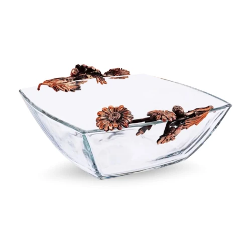 Купить Салатник средний «Ромашки» медный от Кольчугинский мельхиор