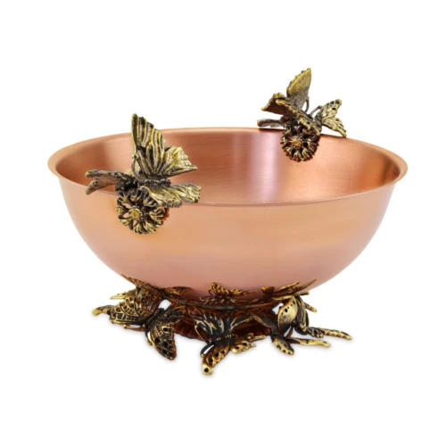 Купить Миска медная «Бабочки» от Кольчугинский мельхиор