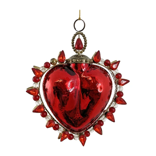 Купить Елочная игрушка Горящее сердце, 12 см от Shishi